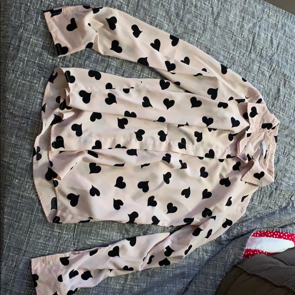 Pink hearts blouse